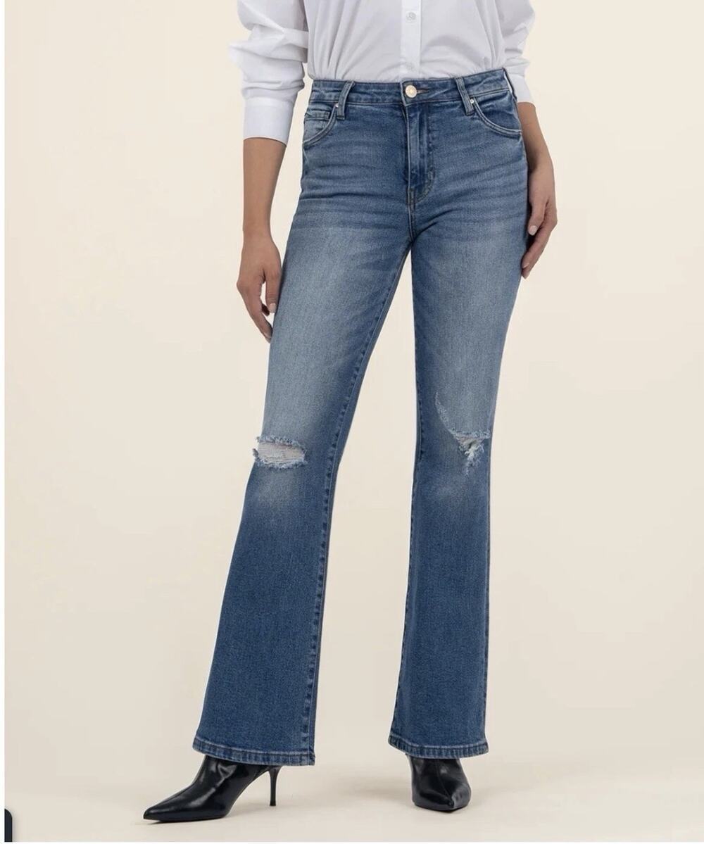 Kut from the Kloth Nadia High Rise Flare Jeans Women’s Size 4 Distressed